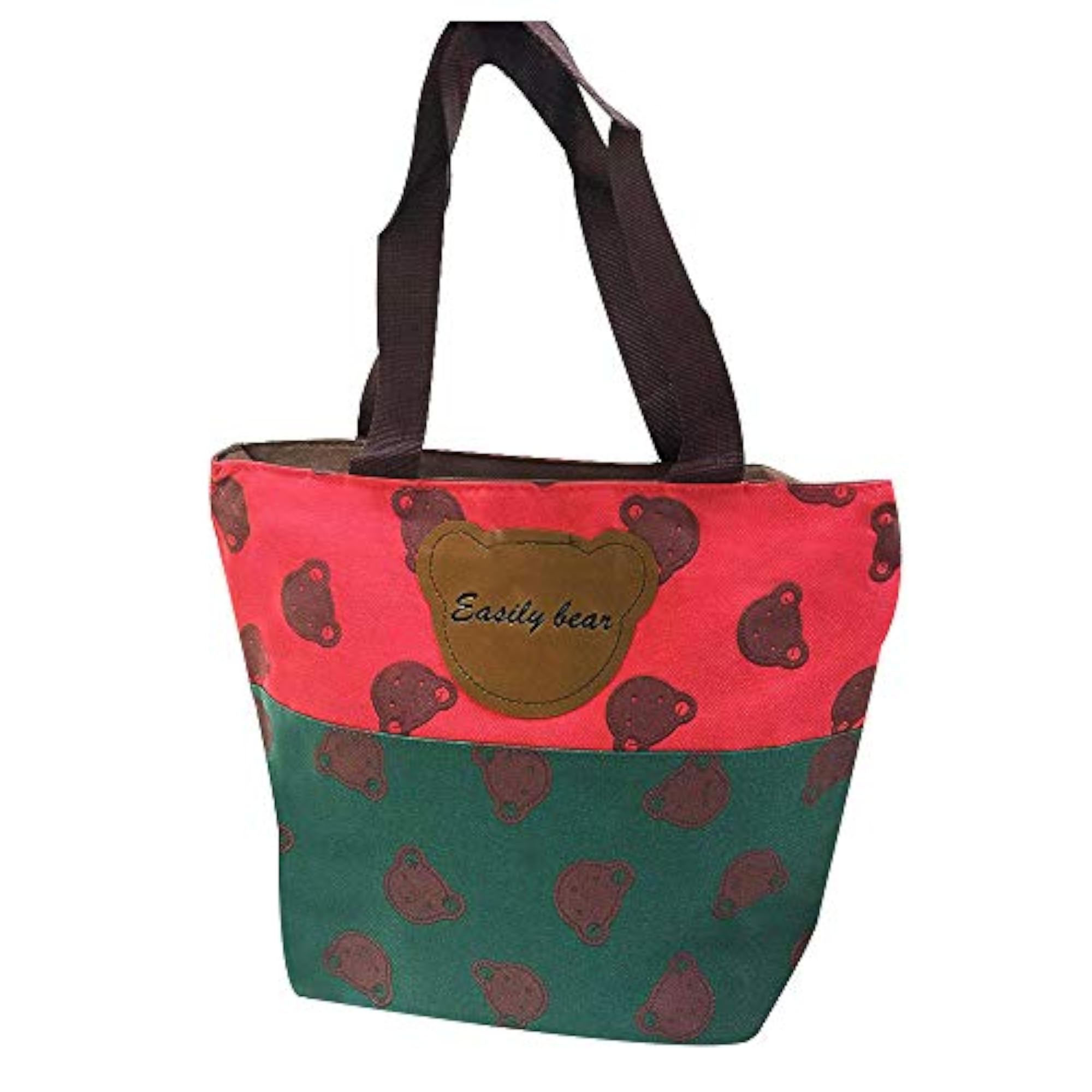 Kids Carry Bag - Red and Green Bears